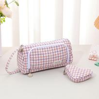 High Quality Pen Pouch Big Capacity Storage Holder Stationery Pencil Heart Case (as the picture,11.5*21*8cm) white