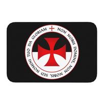 Medieval Crusader Knights Templar Cross Doormat Non-Slip Bath Kitchen Mat Bedroom Balcony Door Floor Entrance Carpet Rug 40cmx60cm