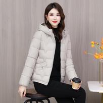 Women's Short Lightweight Down Cotton Jacket 2025 New Style Midi-Length Autumn Winter Coat for Middle-Aged and Elderly 4XL white