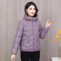 Women's Short Lightweight Down Cotton Jacket 2025 New Style Midi-Length Autumn Winter Coat for Middle-Aged and Elderly 2XL