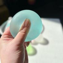 Squishy Stress Sphere Fidgeting Plaything Plush Pink Mochi Sensory Squeeze Toy Coconut Oil Ball Slow-Rebound Decompression Toy X-Mas Gift blue