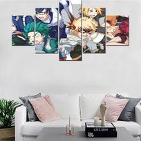 Sienos menas HD spausdinti Japonijos anime Katsuki Bakugou 5 dalių drobės paveikslai interjero svetainės dekoravimui Plakatai Modernūs 30X40 30X60 30X80cm