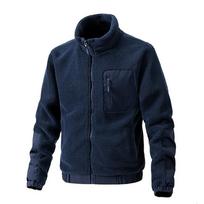 Men Winter Fleece Jacket Men Spring Casual Tactical Outwear Thick Warm Jacket XXL black