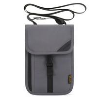 Multi Functional Neck Wallet Travel Passport Holder RFID Blocking Travel Document Organizer with Zipper Pocket and Adjustable Strap for Secure Storage One Size gray