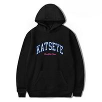 Retro Madingas Katės Akies Hoodie Retro Prekių Spausdinimo Hoodie Ruduo Žiema Vyrai Moterys Hip Hop Sportinis Hoodie Katės Akies Palaidinė M black