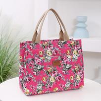 New Office Worker Large Capacity Handheld Canvas Big Bag Tote Bag 31*25 Side Width 13 pink