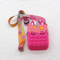Jutiminis silikoninis stumiamas burbulas laikymo maišelis Dekompresinis piniginė Mergaitės krepšys Dovanos Crossbody Krepšys pink