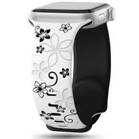 Engraved Strap For Apple Watch Band 46mm 40mm 44mm 41mm 42 45 49mm silicone bracelet For iwatch series 11 10 9 7 se 6 5 8 ultra S10 11 42-38 40 41mm black