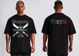 BRUJERIA EXTREME METAL BAND JUODI MARŠKINĖLIAI PRIEKINĖ IR GALINĖ SPAUDA S black
