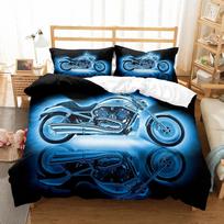 Bedclothes Duvet Cover Set Retro Motorcycle Tractor Bed Cover Bedroom Comforter Set Queen Size Fashion Personality Bedding New 140*200cm/55x79in Single/Twin 3pcs