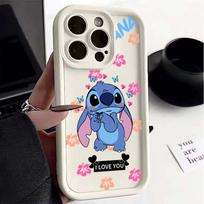 Stitch Angel Meilės Širdis Telefono dėklas Samsung Galaxy S25 S24 S23 S22 Plus Ultra FE A56 A17 A07 A36 A16 A06 A26 A55 Minkštas dangtelis Samsung S25 Plus