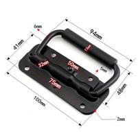 1pc Black Spring Folding Handle Luggage Movable Suitcase Iron Material Spring Handle Tool Box Container Drawer Movable Ring black