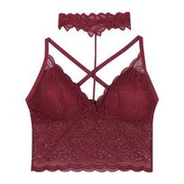 Sexy long-sleeved T-shirt women's autumn tight bottoming shirt Spice Girl red lace neck sling with pure desire top XL brown