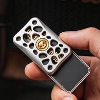 Cool Fidget Toys Infinite Position Push Haptic Slider Tuning Fork Metal Push Card Smooth Glide EDC Desk Toy Stress Relief Gifts