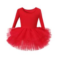 Girls' Tutu Skirt Children's Performance Clothing Cross-border Hot Selling Printed Mesh Dance Skirt Tutu Skirt Dress Girl 110cm red