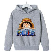 Anime One Piece Hoodie su gobtuvu Luffy Laisvalaikio Ace Law Roronoa Zoro Luffy Gatvės stiliaus Vaikams Berniukams Megztiniai su gobtuvu Madingas Kostiumas 130 gray