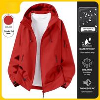 Couples' 3-in-1 Windproof Fleece-Lined Ski and Travel Jacket for Autumn and Winter 5XL - 180-205 lbs