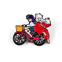 Inuyasha Anime Enamel Badge: Cross-Temporal Bicycle Brooch red