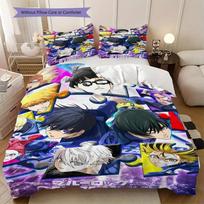Bluelock Anime Soft Comfortable Duvet Cover, Children's Bedding Set Gift, Various Sizes Available LXR180 EU Single 135*200cm/53x79in 3pcs