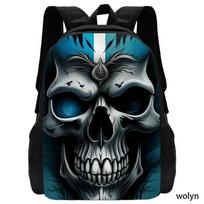 Skull Bag High Definition Multi-Function Oxford Cross Light Backpack