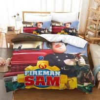3D Printing Anime Bed Sheet Fireman Sam Bedding Set Single Twin Full Queen King Size Bed Set Adult Kid Bedroom Duvet cover Sets EU Twin 135x200cm