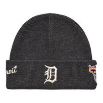 MLB Detroit Tigers brand logo polyester fleece hat unisex couple style dark gray 3ABNV0556-46CGD black