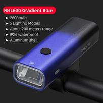 Rockbros Bike Light 600Lumen Front Lamp Ipx6 Bicycle Light Rechargeable 2600Mah 5Modes Flashlight Typec Charge Cycling Accessory
