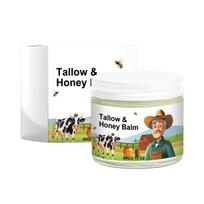 Hydrating Tallow & Honey Balm Skin Nourishing Smoothing Delicate Moisturizer to Improve Texture for Soft Firm Skin Daily Skincar 1pcs white