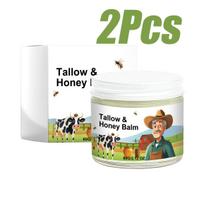 Hydrating Tallow & Honey Balm Skin Nourishing Smoothing Delicate Moisturizer to Improve Texture for Soft Firm Skin Daily Skincar 2pcs