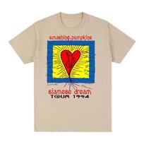 The Smashing Pumpkins Band Vintage Tshirt Siamese Dream Tour 1994 Graphic Cotton Unisex T Shirt New Tee Tshirt Unisex Tops 4XL beige