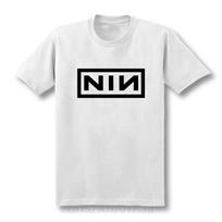 2024 Summer Fashion Costume Cotton Slim Fit Casual Short Sleeve T Shirt Men Print Nine Inch Nails Rock Band Tshirts Size Xs2xl 4XL white