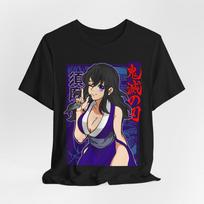 Anime Graphic Tee Sexy Waifu Shirt for Otaku Kawaii Anime Fan Gift Aesthetic 4XL black