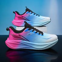 Men Running Shoes Marathon Sports Air Cushion Carbon Board Breathable Lightweight Comfortable Women Outdoor Athletic Sneakers 42