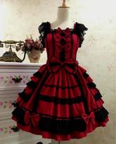 Teismo Stiliaus Lolita Princesės Nėriniai Kaspinas Cosplay Suknelė XXL black