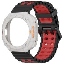 Naujas šarvuotas dėklas+dirželis Samsung Galaxy Watch Ultra(2025 m) 47mm Ultra(2025 m) 47 mm sportinis silikoninis laikrodžio dirželis Correa apyrankė Ga Galaxy Ultra 2025 brown