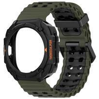 Naujas šarvuotas dėklas+dirželis Samsung Galaxy Watch Ultra(2025 m) 47mm Ultra(2025 m) 47 mm sportinis silikoninis laikrodžio dirželis Correa apyrankė Ga Galaxy Ultra 2025 gray