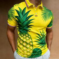 Slim Fit Men's Polo Shirts Short Sleeve Solid Color Business Casual Tee Shirts Casual Beach 3XL yellow