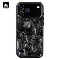 Kaltos anglies pluošto dėklas iPhone 17 17Air 17Pro 17 Pro Max su Magsafe ir metaliniu kameros objektyvu / mygtukais, apsaugantis nuo kritimo Real carbon fiber&with MagSafe&iPhone 14 Pro Max