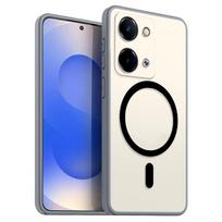 Magnetic Iron Ring Phone Case for Vivo Y28 4G Matte Soft TPU Shockproof Cover Vivo Y28 4G
