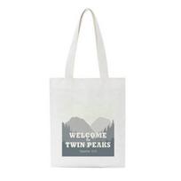 Twin Peaks Resorts Letter Print Women Bag Harajuku Simple shopping bag Street Punk Handbag Large vogueTrend Shoulder Bags Wallet 24*26cm white