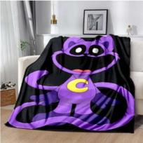 3D Spausdintas Animacinis Katinas Šuo Day Minkštas Jaukus Vaikiškas Antklodė Miegamajam Svetainei Sofai Lova Kelionei Mada Gimtadienio Dovana 130x150cm purple