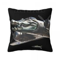 Bombardiro Crocodilo Smegenų Puvinio Muzikinė Pagalvės Užvalkalas Poliesterio Pagalvės Dangalas Dekoras Italų Memas Pagalvės Dangalas Dangalas Namų Užtrauktuku 60x60cm