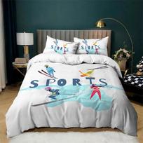 Gymnastics Soft Duvet Cover Adorable Lovely Girl Balerina Dancer Beding Set Microfiber Sport Theme Warm Comforter Cover Twin King For Gymnast Lover 135*200cm Eu-Single gray