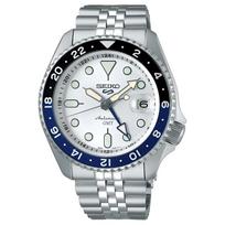 SEIKO 5 Automatinis Mechaninis Laikrodis Su Nerūdijančio Plieno Apyranke 42.5mm Vyriški Laikrodžiai Baltas Ciferblatas SSK033K1 White Dial gray