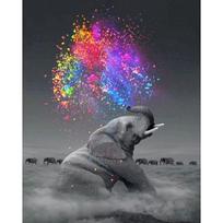 Animal Elephants DIY Paint By Numbers Set Acrylic Paints 40*50 Canvas Painting Wall Paintings Crafts For Adults Wholesale Handic 30x20cm no frame tamsi chaki spalva
