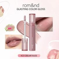 rom&nd Glasting Color Gloss 21-25, High-Gloss Plump Glass-Like Texture, Covers Lip Lines, Korean Cosmetics, , Gift Set 4g/0.14 Oz. 23 CREAM HAZE