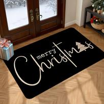 VIKAMA Creative Merry Christmas Striped Christmas Tree Doormat Soft Rug For Bedroom Carpet For Living Room Kitchen Rug Home Deco 40X60CM