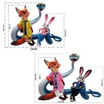 Adorable Anime Figure Zootopia Animals Series Playthings Adorable Nick Judy Action Figure PVC Anime Figures Cartoon Collection Model Playthings gray
