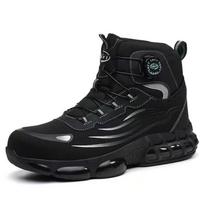 Unisex Atsparūs ugniai, Lengvi, Kvėpuojantys, Neslystantys Saugos Darbo Batai - Apsauga nuo Smūgių ir Pradūrimo A026 black high-top;42
