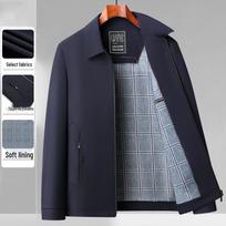 Men's Lapel Jacket for Elderly - Spring, Autumn & Winter Styles 180 (Weight 110-130 lbs) gray